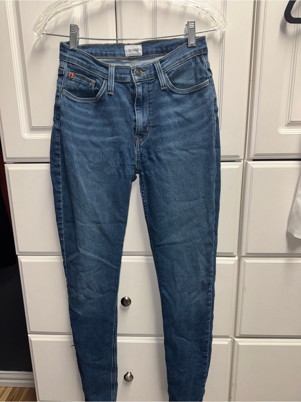 Hudson Jeans Women's Skinny Jeans in Medium Blue - stretchy!